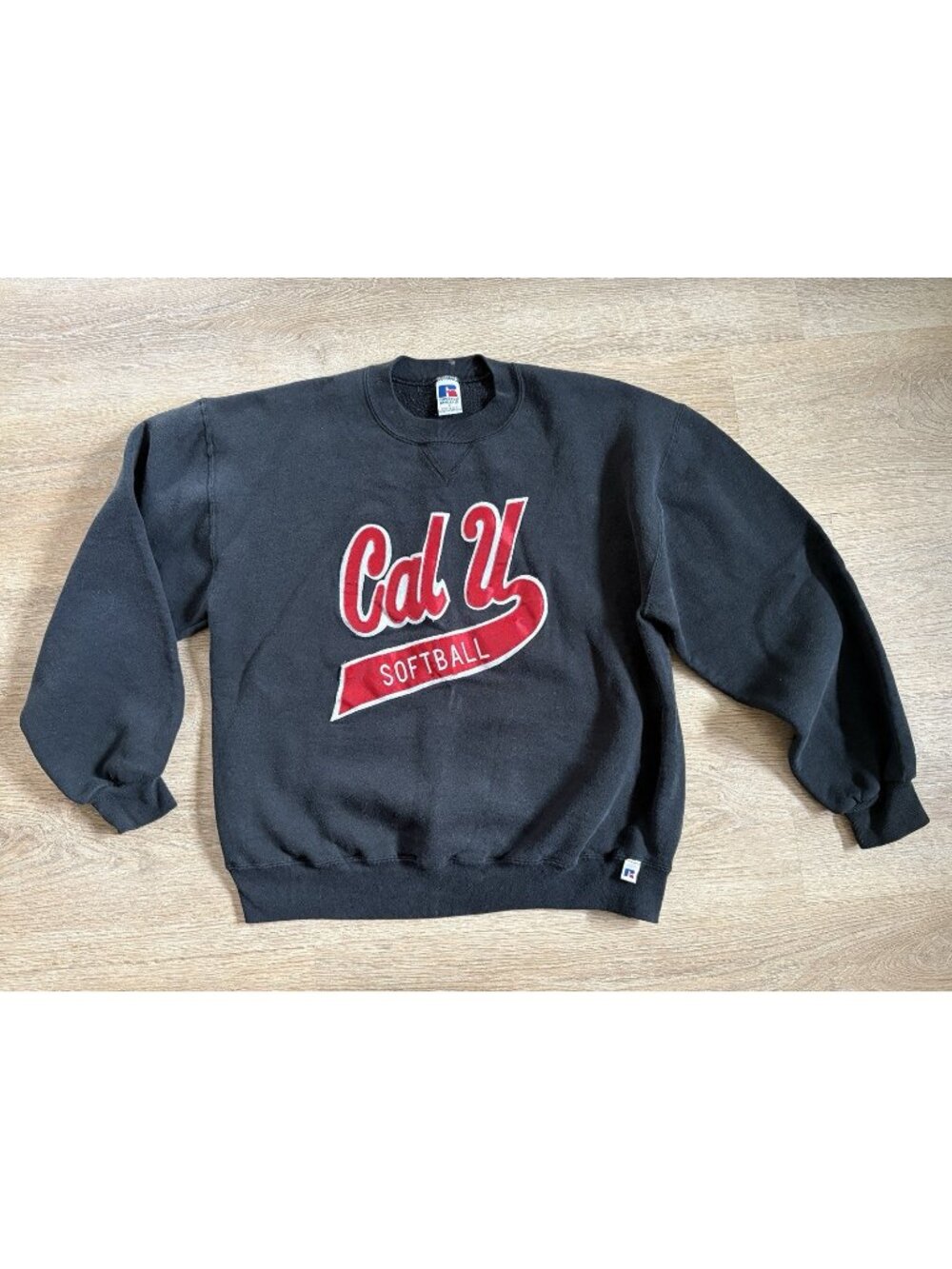Vintage Cal U College Softball Sweatshirt Russel Athletics Size Large
